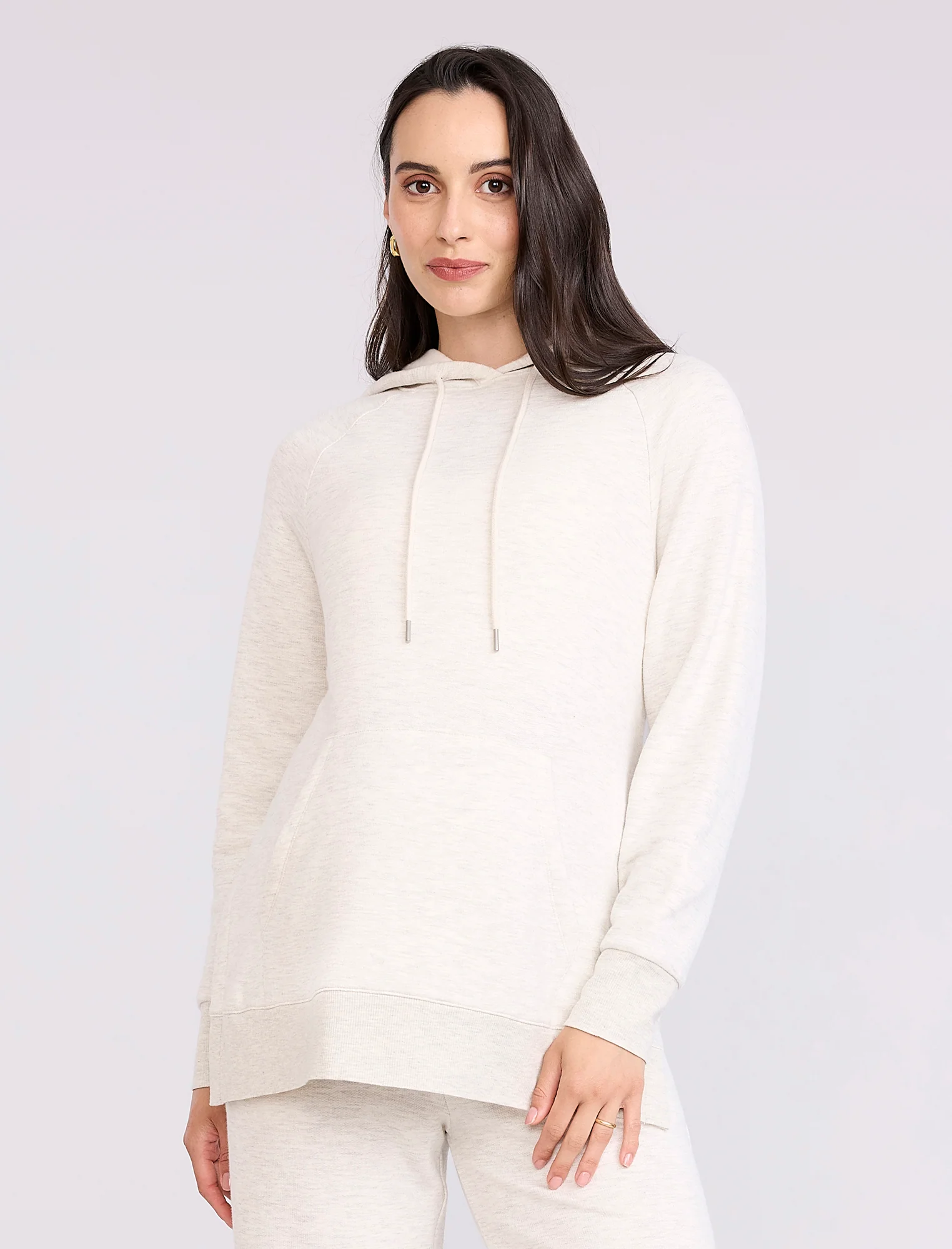 Maternity Tunic Hoodie with Side Slits - Fallshirt