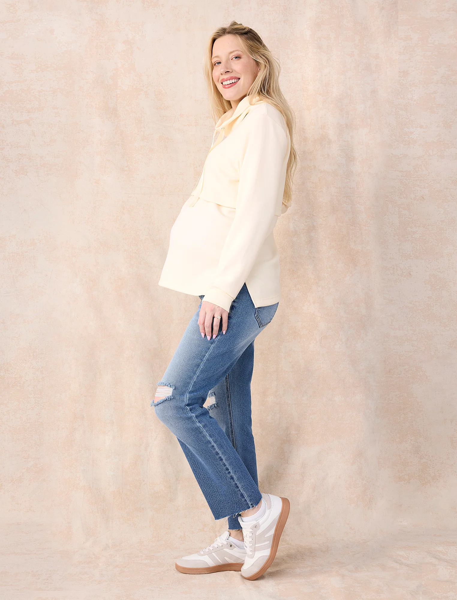 Funnel Neck Nursing Sweatshirt - Fallshirt