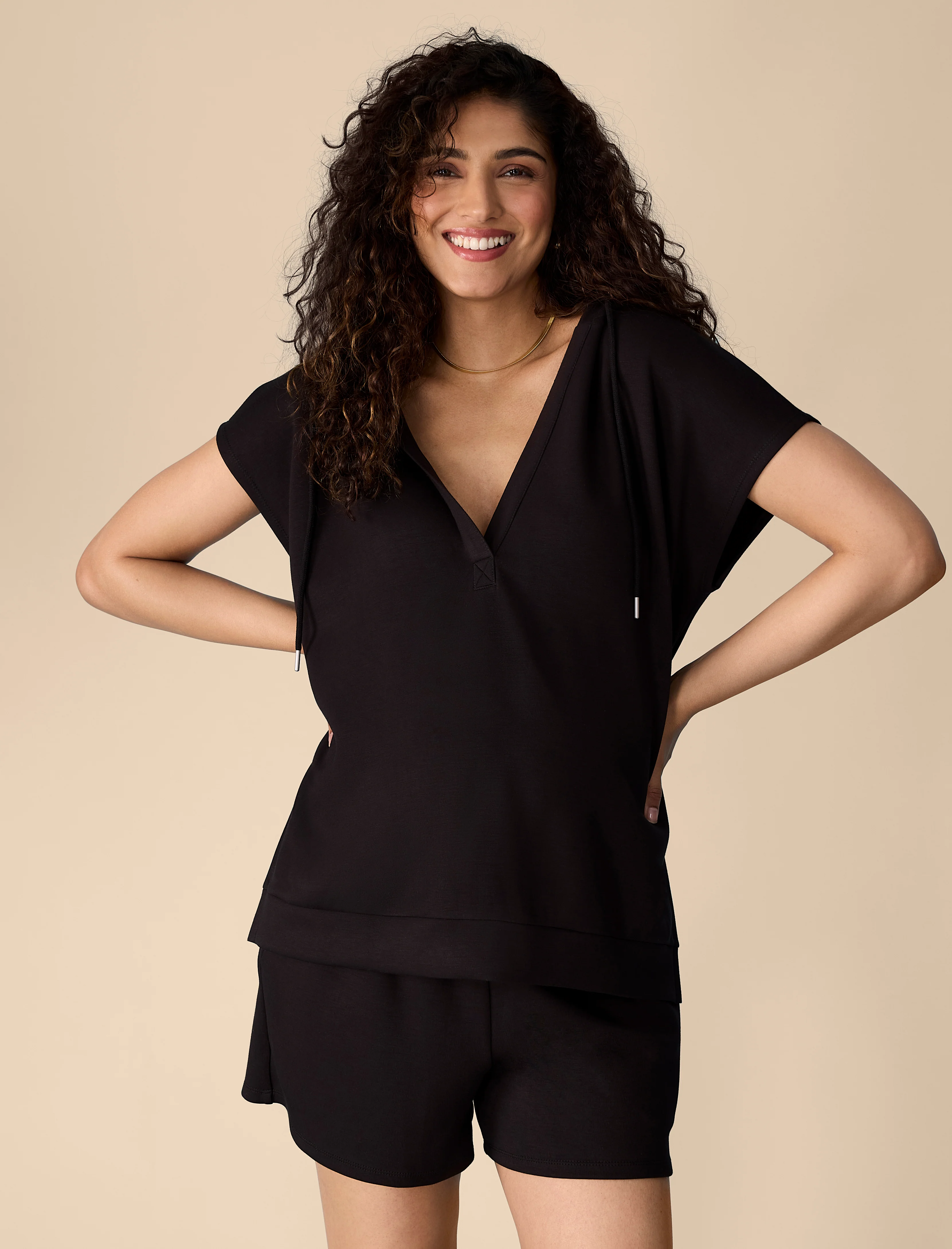 Hooded Short Sleeve Hoodie - Fallshirt