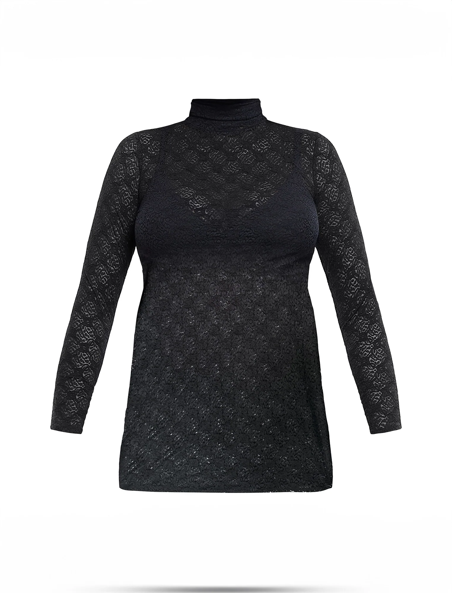Long Sleeve Bodycon Top in Lace - Fallshirt