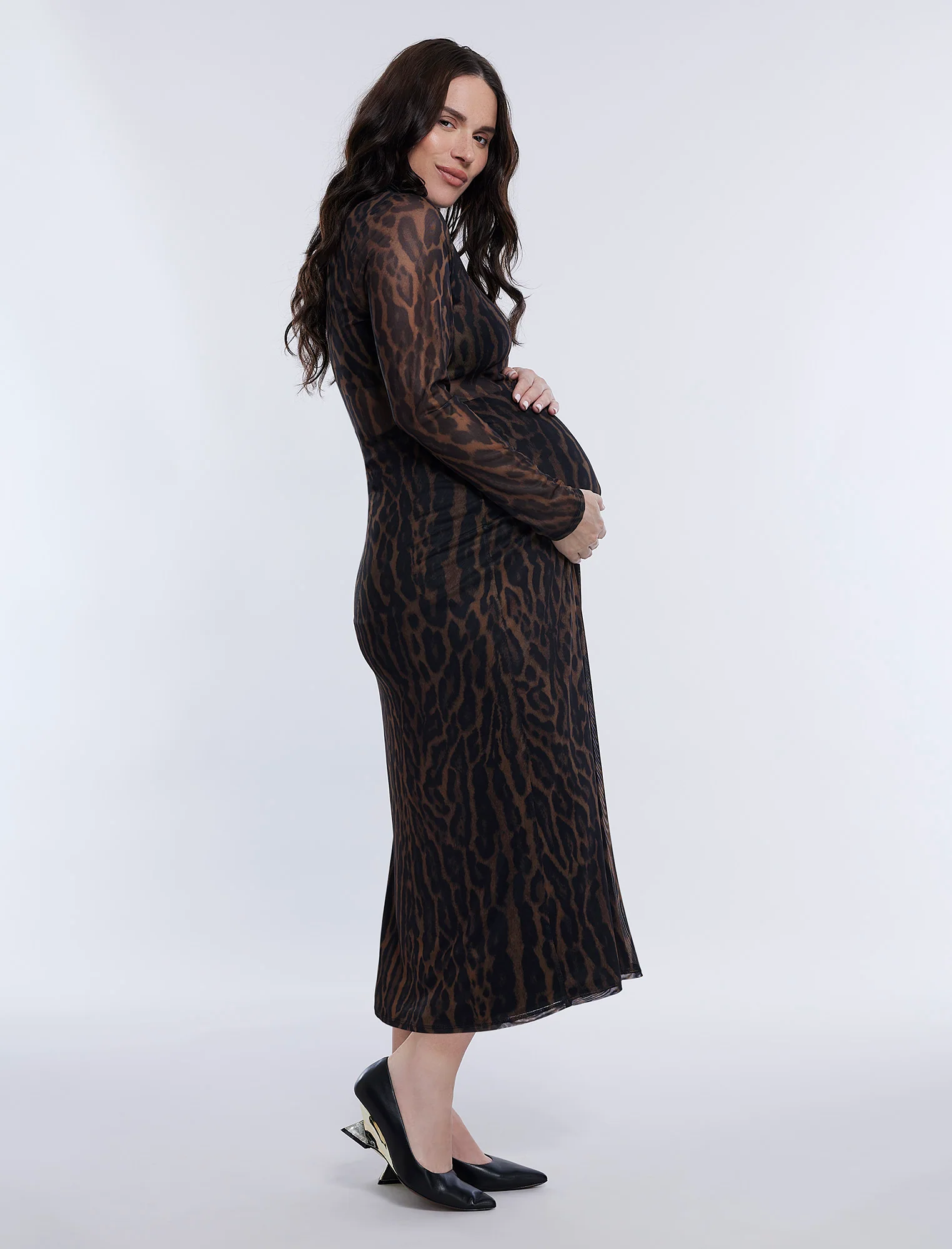 Long Sleeve Bodycon Top in Mesh - Fallshirt