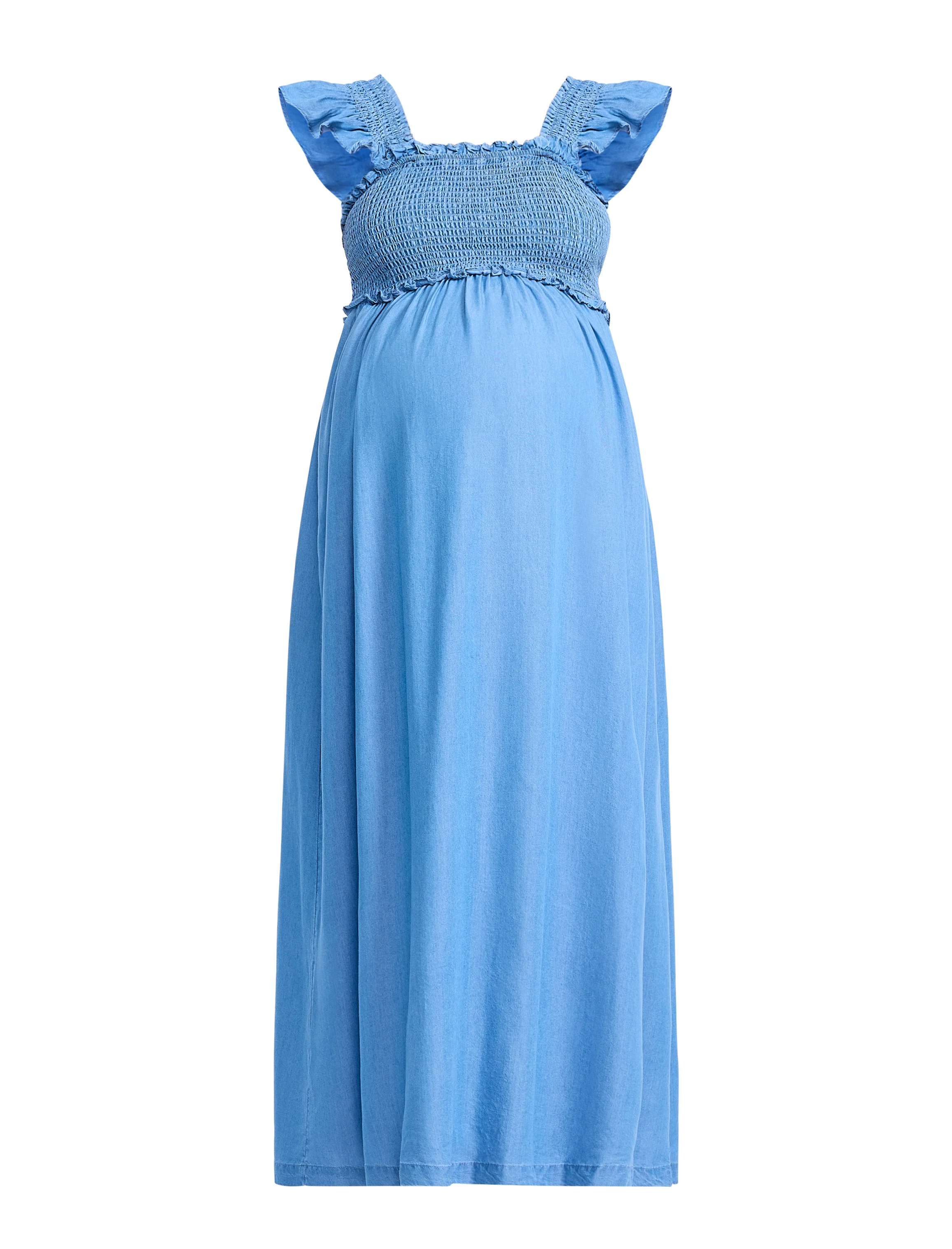 Sleeveless Ruffle Shoulder Smocked Dress - Fallshirt