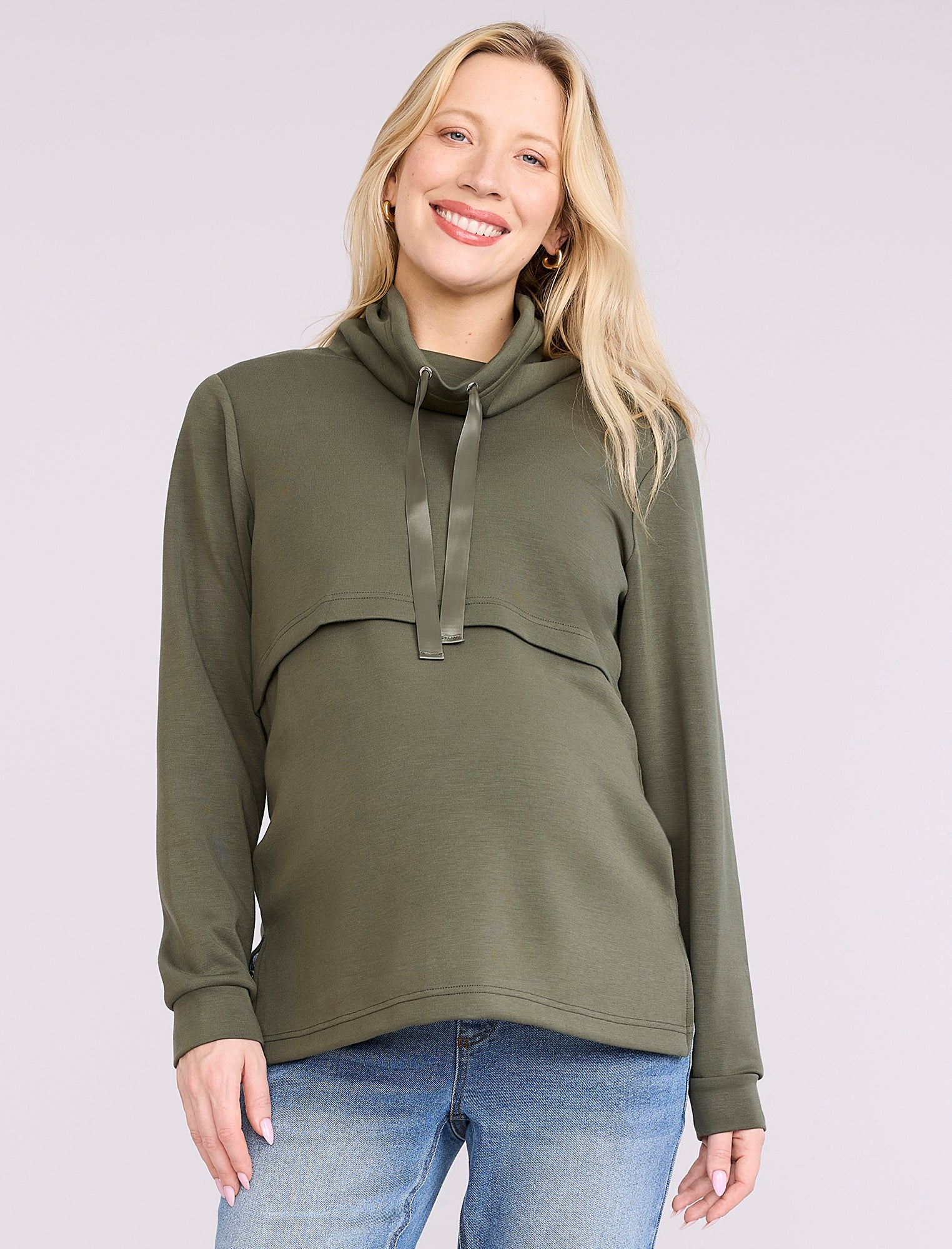 Funnel Neck Nursing Sweatshirt - Fallshirt